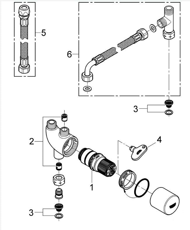 Grohe Grohtherm Micro thermostat 34487000 Chrome