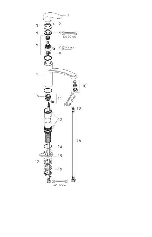 Hansgrohe Focus - E2 31806 Kraan RVS-look