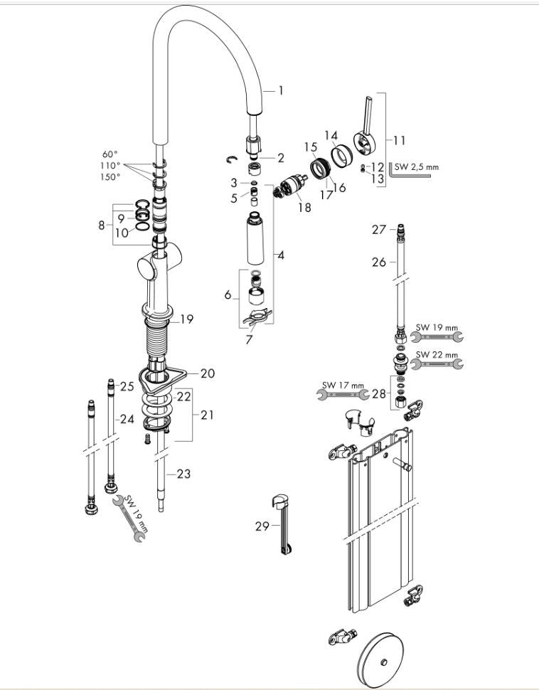 Hansgrohe Talis M54 72801670 Kitchen Faucet Matt Black