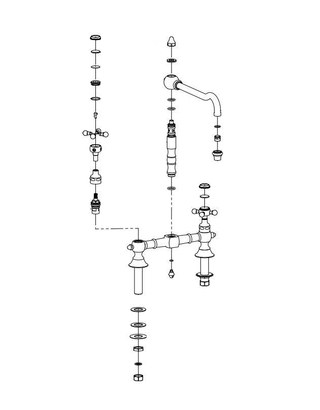 Horus Deux 1101 Two-handle 2-hole Kitchen Faucet Bronze