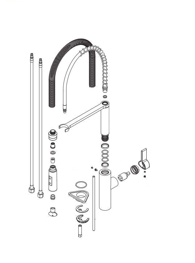 Newform Libera 63930 Kitchen Faucet Chrome/White