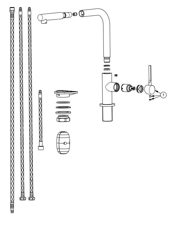 Newform MAKI 71825 Küchenarmatur Schwarz