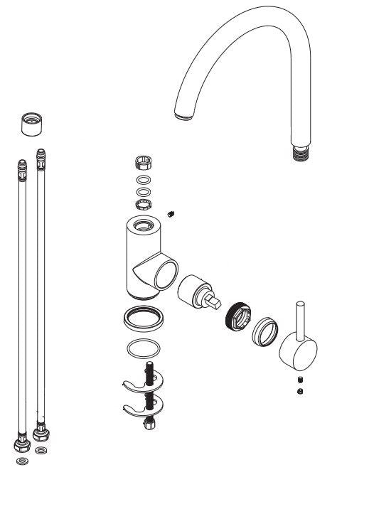 Newform Real 63421 Kitchen Faucet Copper