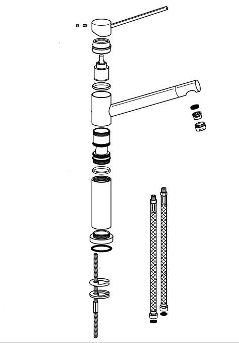 Newform X-Trend 2400 Faucet de cuisine en acier inoxydable
