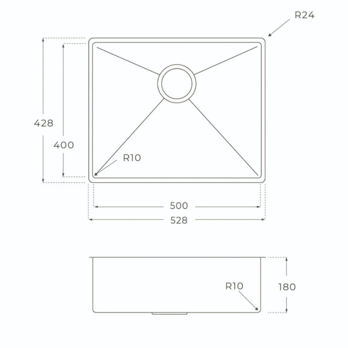 Alpha sink 50 Sink Copper Patina Surface or Undermount or Flush Mount