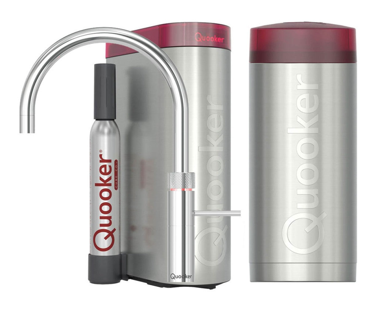 Quooker Fusion Round with COMBI+ boiler & CUBE reservoir 5-in-1 faucet Chrome