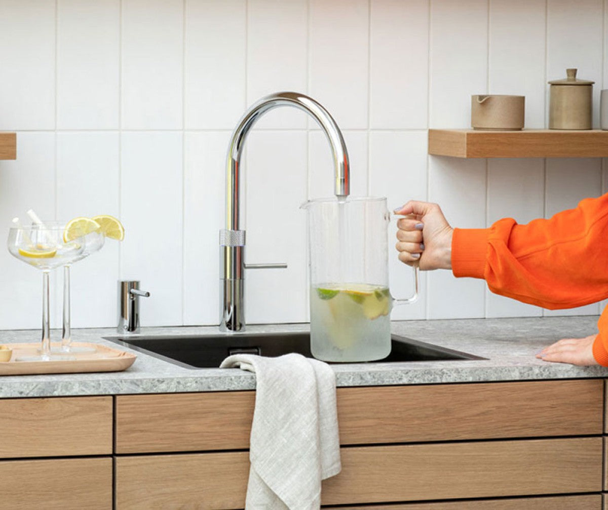 Quooker Fusion Round with COMBI+ boiler & CUBE reservoir 5-in-1 faucet Chrome