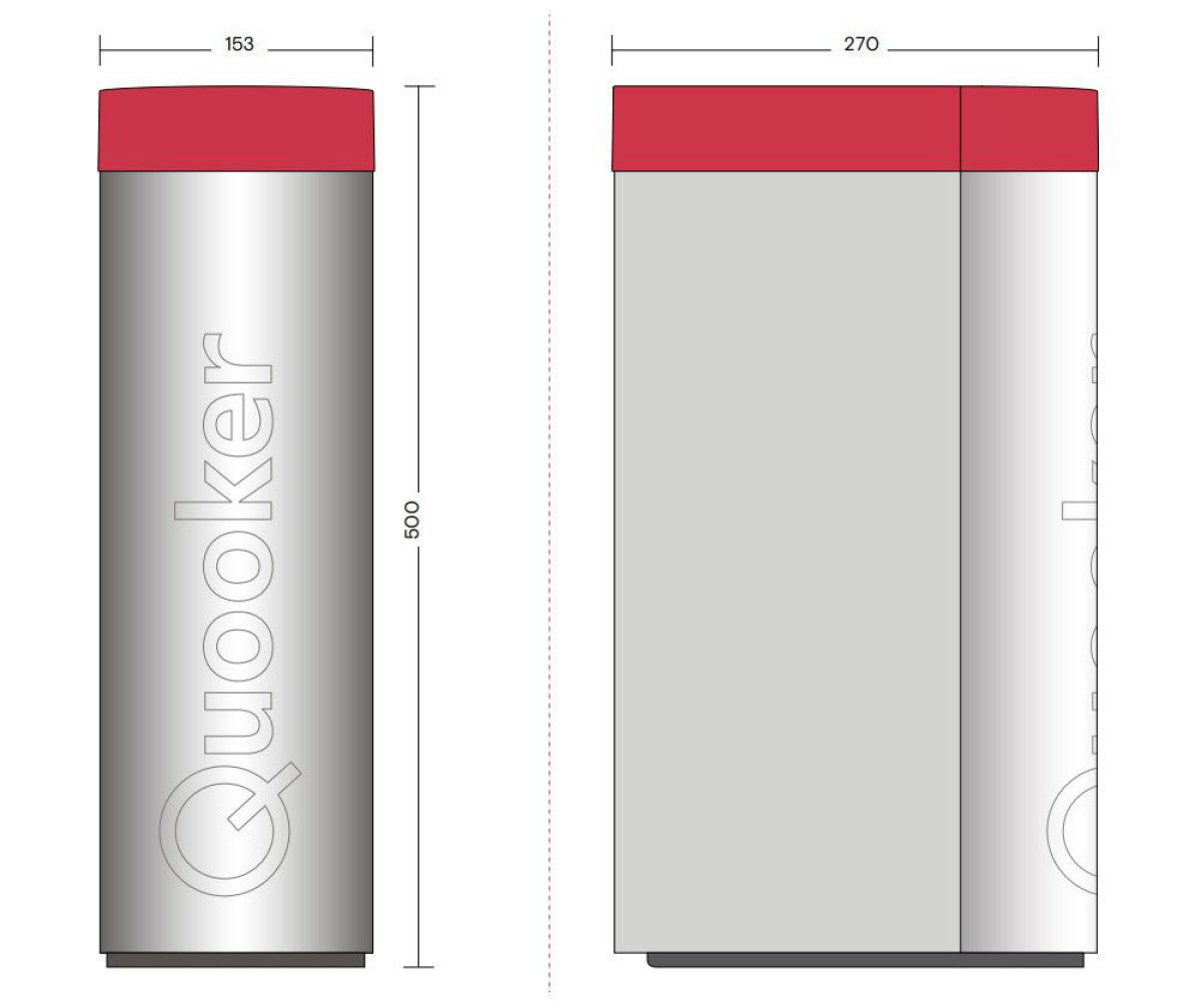 Quooker Fusion Rotund cu boiler COMBI+ și rezervor CUBE robinet 5-în-1 Aurit