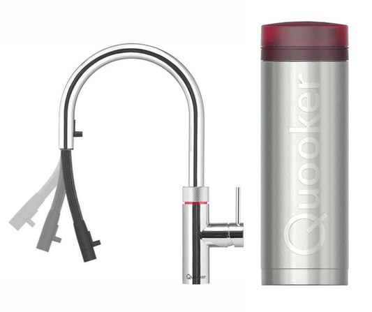 Quooker Flex con caldaia PRO3 rubinetto 3 in 1 Cromo