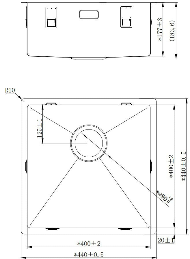 Alpha
R-40 Sink Stainless Steel Surface or Submount or Flush Mount