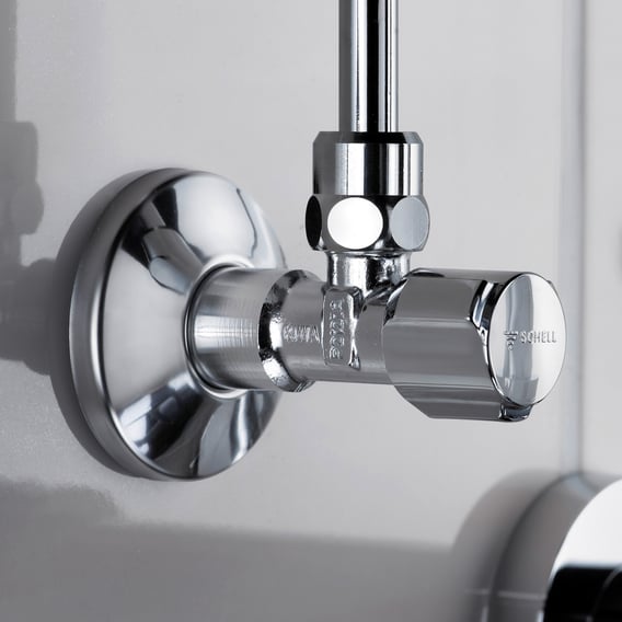 Schell Comfort Angle Stop Valve Set, 1/2" x 10 mm (2pcs)