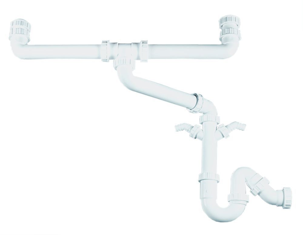 Siphon Duplo-RB - Space Saving White