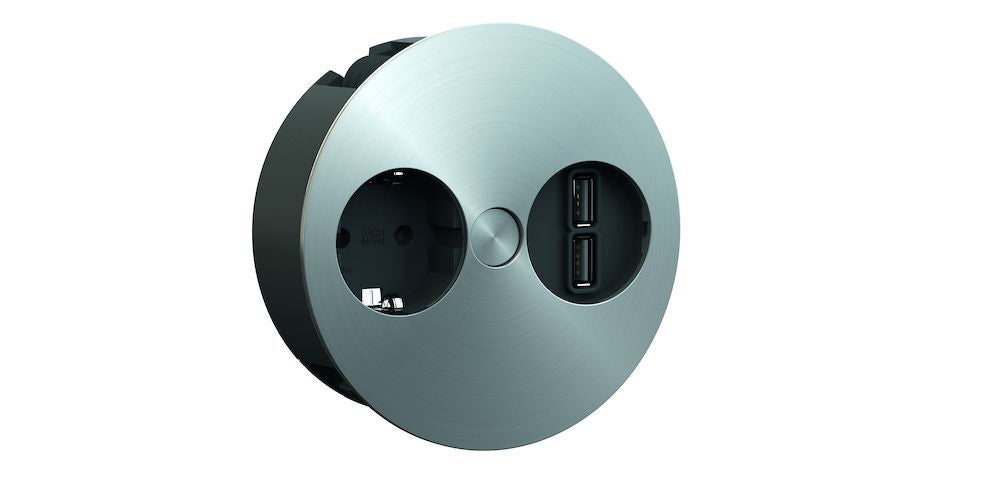 Bachmann Twist Socket - with USB charger Bachmann Stainless steel