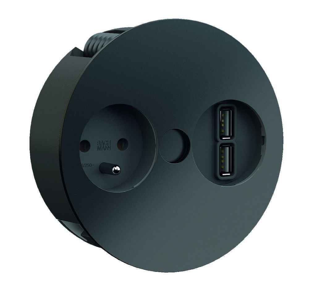 Bachmann Twist Socket - with USB charger Bachmann Matte black