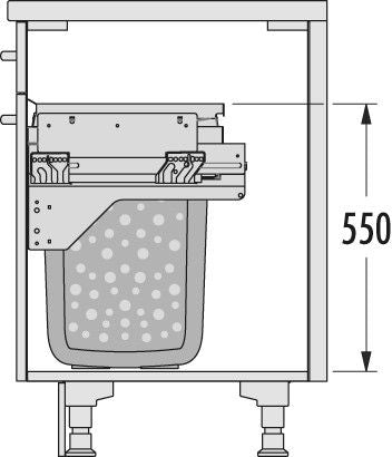 Hailo Tvättvagn S 600 - 66L Utdragbar förvaring Vit/Blå