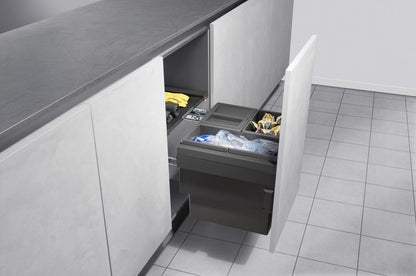 Hailo AS Cargo Synchro 500 - Sistema Deslizante de Triple Contenedor Gris Oscuro