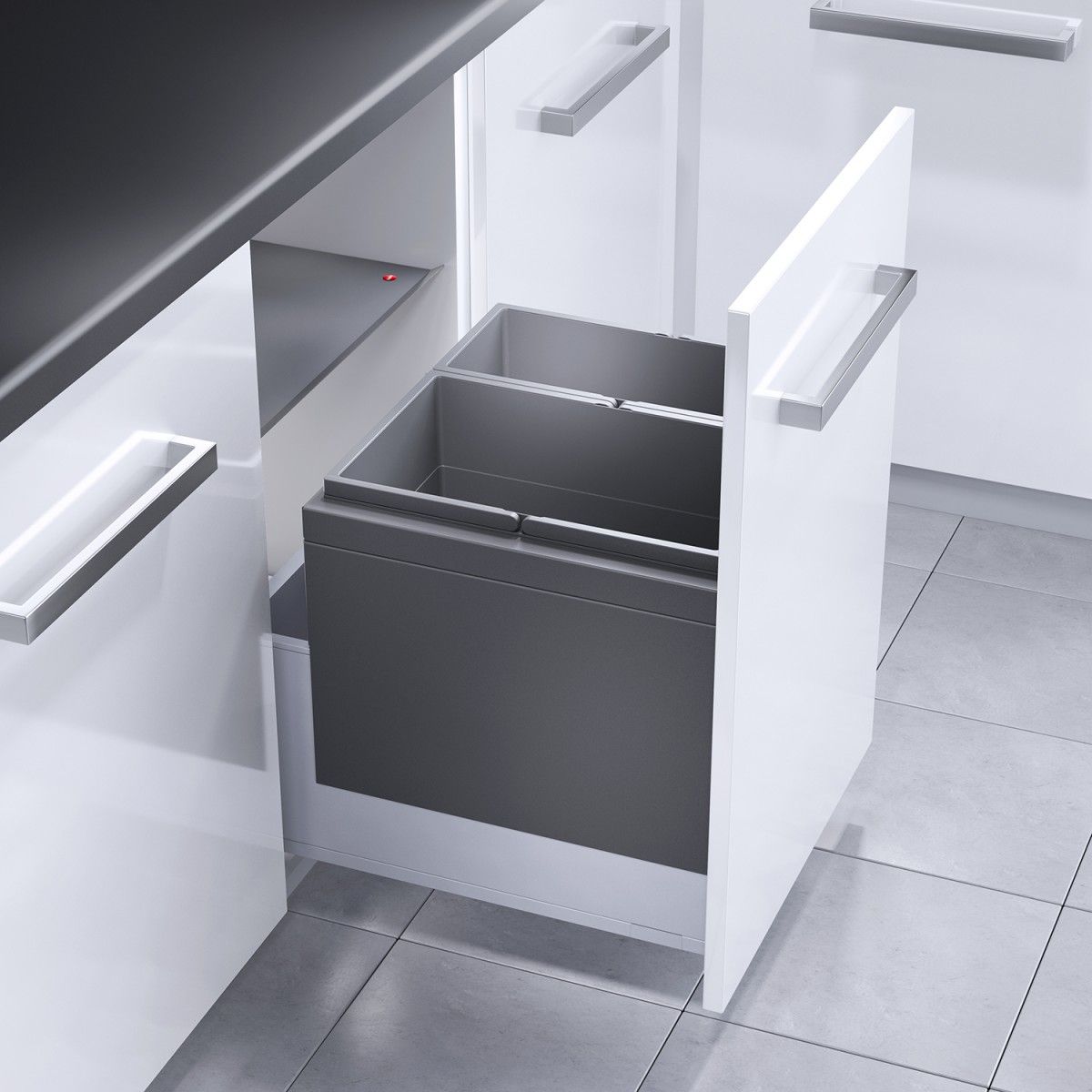 Hailo AS Triple XL 500 - 46L Cajón doble gris oscuro
