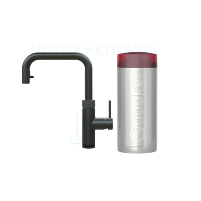 Quooker Flex Square COMBI - Nero con tubo estraibile
