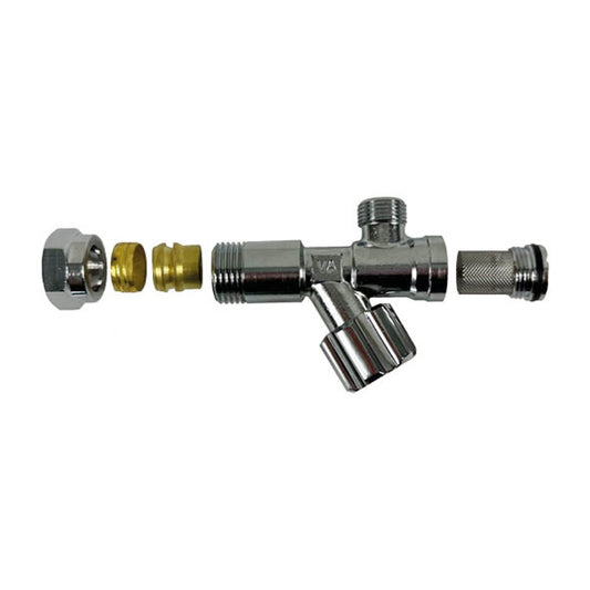 Universal Filter Stopcock Chrome