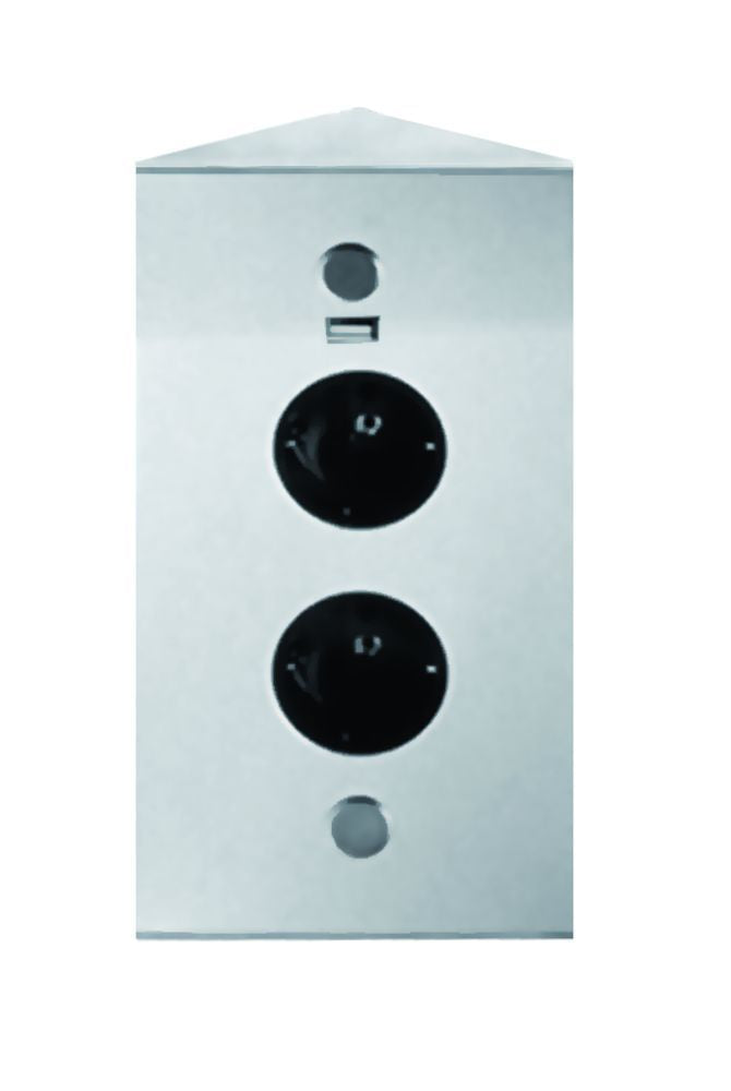 Columna esquinera Energy 2ST - Con cargador USB Acero inoxidable