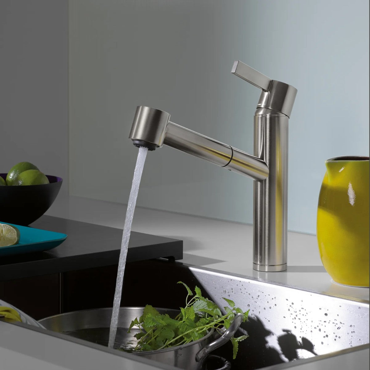 Dornbracht Grifería de cocina ENO extraíble alto HD Platino Mate