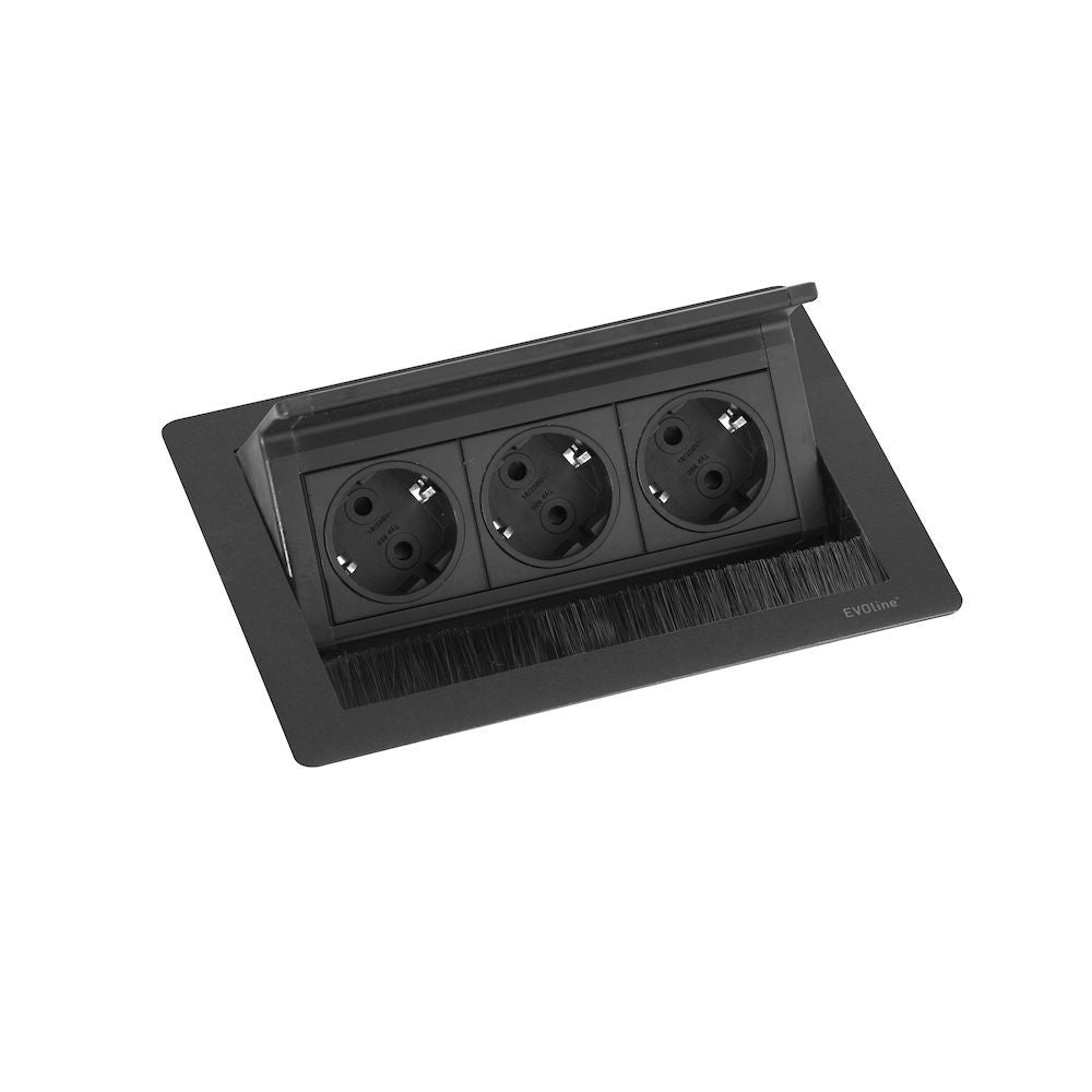Fliptop Push Small 3ST aansluiting Zwart