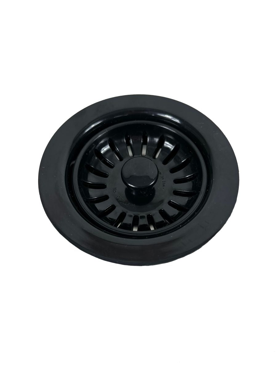 Tapón cesta Plástico negro Fregadero