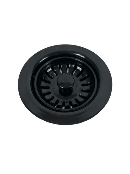 Tapón cesta Plástico negro Fregadero