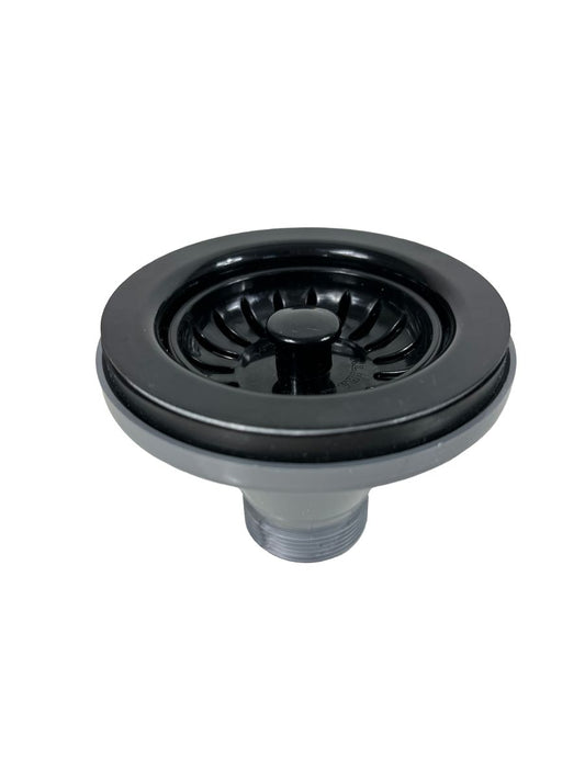 Tapón cesta Plástico negro Fregadero