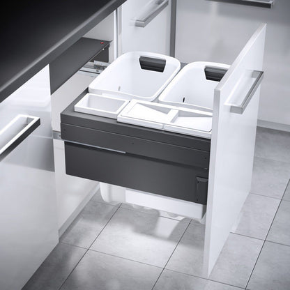 Hailo Laundry Carrier 600 - Tvättsystem för utdragbar tvätt Mörkgrått/Vitt