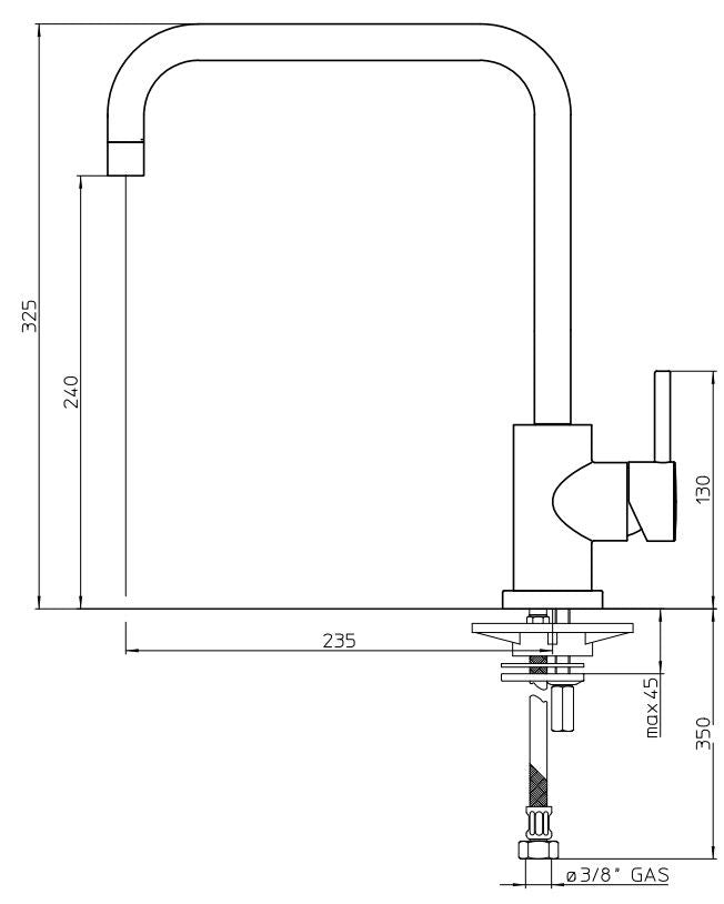 Grifo de cocina Alpha OZ 134 Cromo