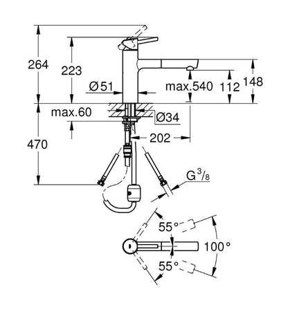 Grohe Concept 31129DC1 köksblandare Supersteel