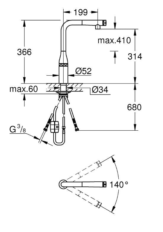Grohe Essence Smartcontrol 31615A00 Hård grafit