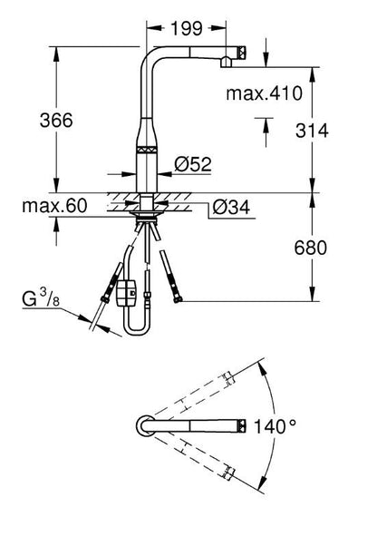 Grohe Essence Smartcontrol 31615A00 Hård grafit