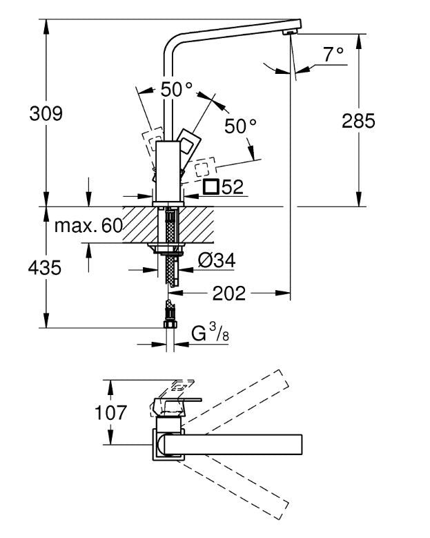 Grohe Eurocube 31255DCO Kitchen Faucet Supersteel