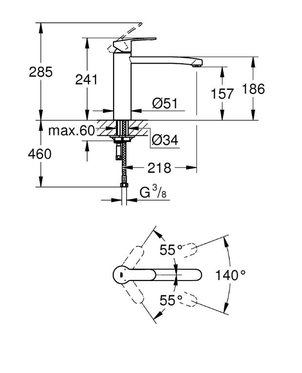 Grohe Eurostyle Cosmopolitan 31124002 Köksblandare Krom