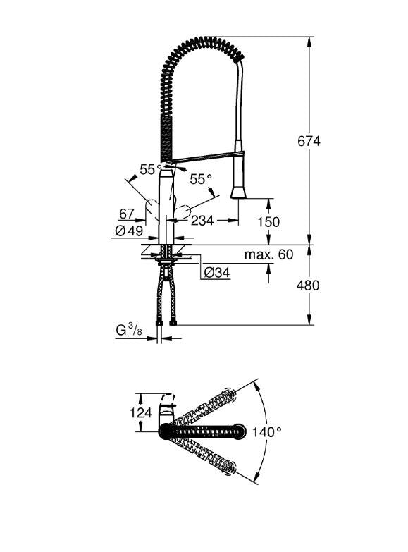 Grohe K7 32950000 Köksblandare krom