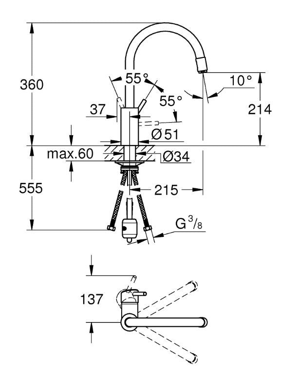 Grohe Concetto 32663003 Keittiöhana Kromi