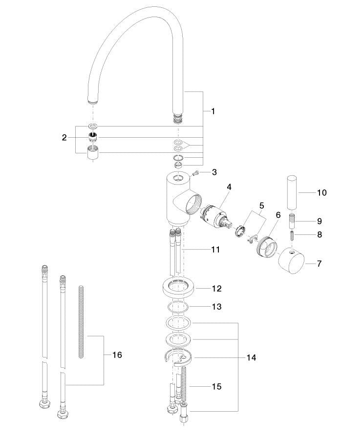Dornbracht Tara Classic Grifo de cocina Cromo