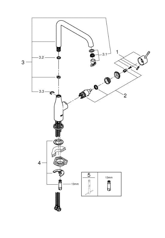 Grohe Essence 30269000 Grifería de cocina Cromo
