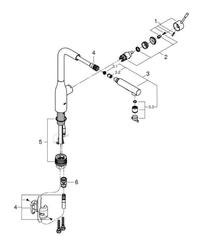 Grohe Essence 30270DCO köksblandare Supersteel