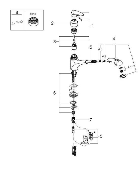 Grohe Eurodisc 32257001 Keittiöhana Kromi