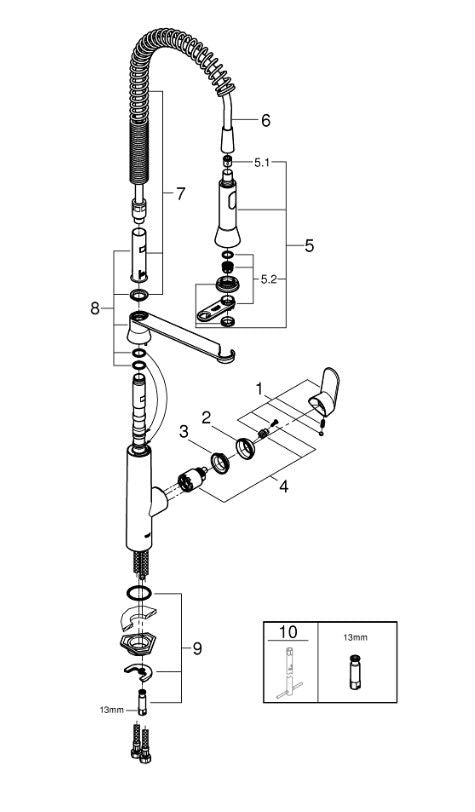 Grohe K7 32950000 Köksblandare krom