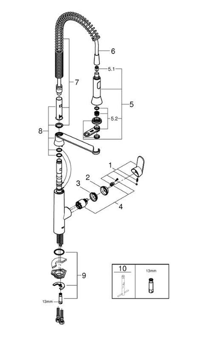 Grohe K7 32950000 Köksblandare krom