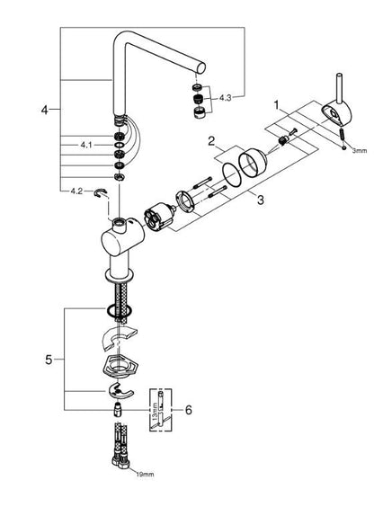 Grohe Minta 31375000 Köksblandare Krom