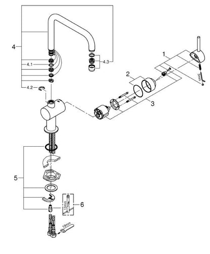 Grohe Minta 32488DCO Grifería de cocina Supersteel