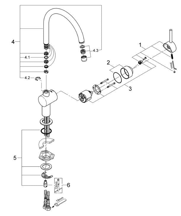 Grohe Minta 32917000 Köksblandare Krom