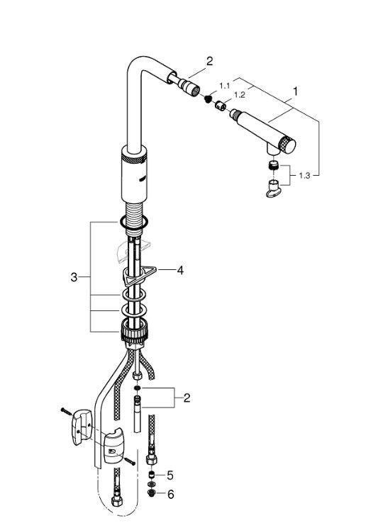 Grohe Minta Smartcontrol 31613A00 Hård grafit