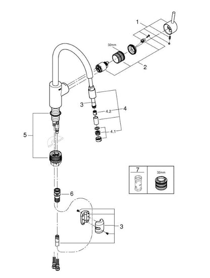 Grohe Concetto 32663003 Keittiöhana Kromi