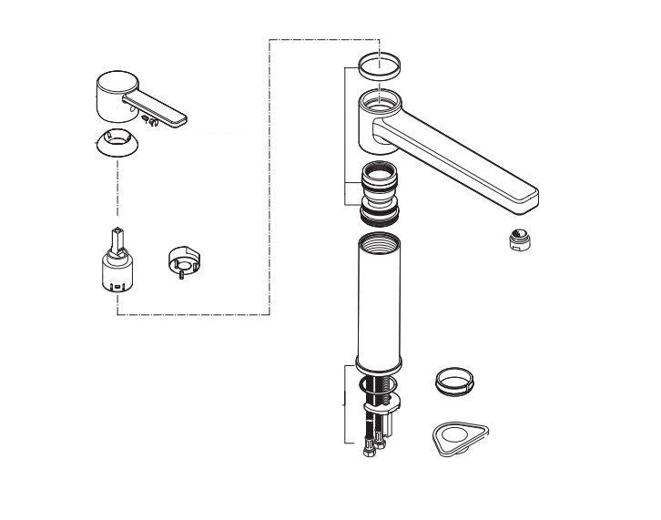 Kludi Zenta 38973 Grifo de cocina Cromo